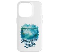 Niagara Falls Ontario Canada Paesaggio Acquerello Souvenir Custodia per iPhone 14 Pro