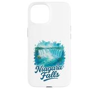 Niagara Falls Ontario Canada Paesaggio Acquerello Souvenir Custodia per iPhone 15