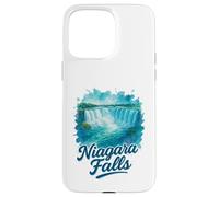 Niagara Falls Ontario Canada Paesaggio Acquerello Souvenir Custodia per iPhone 15 Pro Max