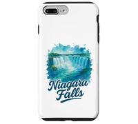 Niagara Falls Ontario Canada Paesaggio Acquerello Souvenir Custodia per iPhone 7 Plus/8 Plus