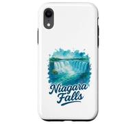 Niagara Falls Ontario Canada Paesaggio Acquerello Souvenir Custodia per iPhone XR
