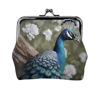 Niagara Falls Portamonete Stampato Per Le Donne Portafoglio Borsa In Pelle Pu Cambiamento Pouch Kiss-Lock Vintage Pouch, Bellissimo pavone., Taglia unica, Vintage
