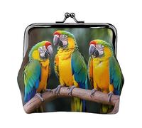 Niagara Falls Portamonete Stampato Per Le Donne Portafoglio Borsa In Pelle Pu Cambiamento Pouch Kiss-Lock Vintage Pouch, Pappagalli, Taglia unica, Vintage
