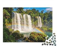 Niagara Falls Puzzle 1000 Pezzi Riciclabile Waterfall Rainbow Puzzle per Anziani Educational Game Decompression Ideal for Regalo di Benedizione Vacanze 70x50cm/1000pcs