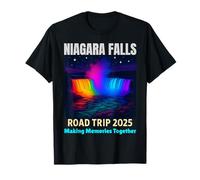 Niagara Falls Road Trip 2025 Rainbow Lights Tee Maglietta