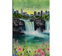 Niagara Falls Travel Journal - Lime Green Floral Diary to Record Trip Memories | Cute Souvenir Gift for Girls, Teens, Women| 120 Wide-Ruled Pages, Paperback