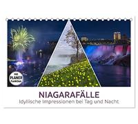 NIAGARAFÄLLE Idyllische Impressionen bei Tag und Nacht (Tischkalender 2026 DIN A5 quer), CALVENDO Monatskalender: Imposante und klassische Ansichten