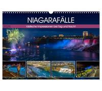 NIAGARAFÄLLE Idyllische Impressionen bei Tag und Nacht (Wandkalender 2026 DIN A3 quer), CALVENDO Monatskalender: Imposante und klassische Ansichten
