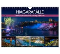 NIAGARAFÄLLE Idyllische Impressionen bei Tag und Nacht (Wandkalender 2026 DIN A4 quer), CALVENDO Monatskalender: Imposante und klassische Ansichten