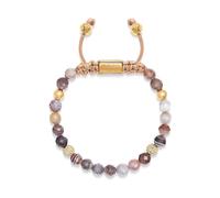 Nialaya, ,Accessories ,Donna ,Giallo ,L Women's Beaded Bracelet with Botswana Agate