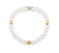 Nialaya, ,Accessories ,Donna ,Giallo ,XS Wristband with Pearl and Gold