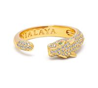Nialaya, ,Accessories ,Uomo ,Giallo ,62 MM Panther Wrap Ring in Gold