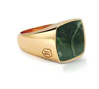 Nialaya, ,Accessories ,Uomo ,Giallo ,68 MM Men's Gold Signet Ring with African Turquoise