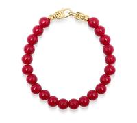 Nialaya, ,Accessories ,Uomo ,Giallo ,L Red Jade Healing Bracelet with Gold Lock