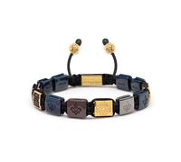 Nialaya, ,Accessories ,Uomo ,Giallo ,M Men's Ceramic Flatbead Bracelet in Black, Blue, Red and Gold