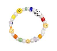 Nialaya, ,Accessories ,Uomo ,Giallo ,M Men's Panda Pearl Bracelet