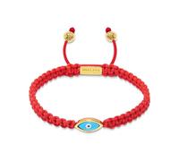 Nialaya, ,Accessories ,Uomo ,Giallo ,M Men's Red String Bracelet with Gold Evil Eye