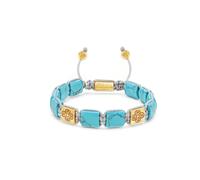 Nialaya, ,Accessories ,Uomo ,Giallo ,M The Dorje Flatbead Collection - Turquoise and Gold