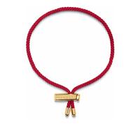 Nialaya, ,Accessories ,Uomo ,Giallo ,ONE SIZE Men's Red String Bracelet with Adjustable Gold Lock