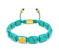 Nialaya, ,Accessories ,Uomo ,Giallo ,S The Dorje Flatbead Collection - Turquoise and Gold
