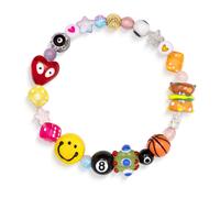 Nialaya, ,Accessories ,Uomo ,Giallo ,XL Happy Life Beaded Bracelet