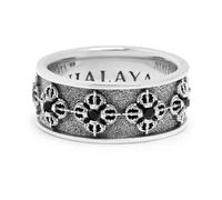Nialaya, ,Accessories ,Uomo ,Grigio ,62 MM Men's Sterling Silver Dorje Ring