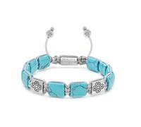 Nialaya, ,Accessories ,Uomo ,Grigio ,L The Dorje Flatbead Collection - Turquoise and Silver
