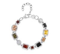 Nialaya, ,Accessories ,Uomo ,Grigio ,M Silver Gemstone Bracelet