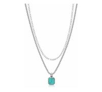 Nialaya, ,Accessories ,Uomo ,Grigio ,ONE SIZE The Point Dume Necklace Layer