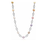Nialaya, ,Accessories ,Uomo ,Grigio ,S Men's Silver Mariner Chain with Multicolored Pearls