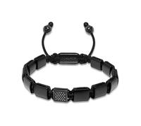 Nialaya, ,Accessories ,Uomo ,Nero ,L The CZ Flatbead Collection - Matte Onyx