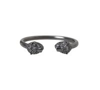 Nialaya Black Rhodium Lion Bangle Bracelet Women - S
