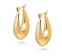 Nialaya - Clasp Hoop Earrings - -Accessories -Donna -Giallo -ONE SIZE