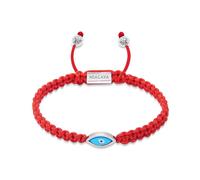 Nialaya - Men's Red String Bracelet with Silver Evil Eye - - Accessories - Uomo - Grigio - XL