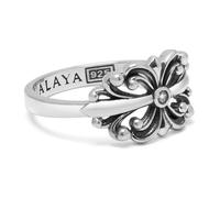 Nialaya - Men's Sterling Silver Bloom Ring - - Accessories - Uomo - Grigio - 56 MM