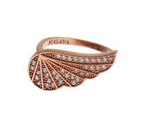 Nialaya Pink Gold 925 Silver Womens Clear CZ Ring - EU52 | US6