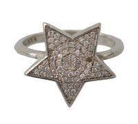 Nialaya Silver Womens Clear CZ Star 925 Ring - EU49 | US5