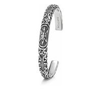 Nialaya - Vintage Cuff Bracelet in Silver - - Accessories - Uomo - Grigio - XL