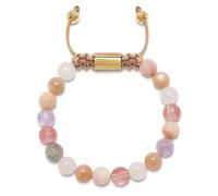 Nialaya - Women's Beaded Bracelet with Cherry Quartz - Rose Quartz - Amethyst Lavender - and Pink Aventurine - -Accessories -Donna -Giallo -XS