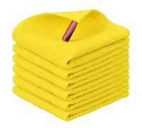 Nialnant Confezione da 6 strofinacci da cucina gialli, 100% cotone a nido d'ape, per asciugare i piatti, asciugamani da cucina ad asciugatura rapida, morbidi stracci assorbenti, 30,5 x 30,5 cm