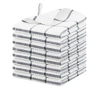 Nialnant Panni in spugna di cotone, confezione da 8 stracci per lavare i piatti, stracci per la pulizia super morbidi e assorbenti, motivo scozzese grigio