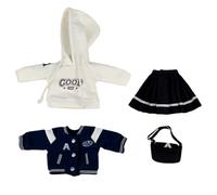 niannyyhouse BJD - Set di vestiti per bambole snodate da 1/4 e 1/6, set di uniformi scolastiche da baseball, accessori per travestimento (blu, 1/6BJD-Girl)