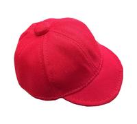niannyyhouse Cappellino da baseball in peluche, per bambole di peluche da 10-15 cm, accessorio per vestire (rosso)