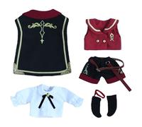 niannyyhouse OB11 - Set di vestiti per bambole, colore rosso e blu, scala 1:12, action figure BJD, accessori di abbigliamento (rosso)