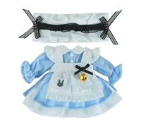 niannyyhouse OB11 - Set di vestiti per bambole, copricapo, grembiule, scala 1:12, accessori per action figure BJD (blu)