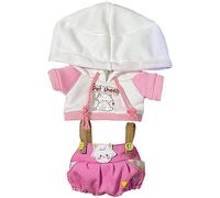 niannyyhouse Peluche da 20 cm con cappuccio, a forma di rana, cucciolo, agnello, pinguino, con cinturino, 20,3 cm, morbido peluche da vestire (A-3)