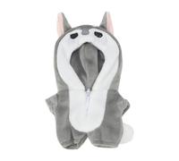 niannyyhouse Tutina in peluche da 10 cm, a forma di dinosauro, squalo, tutina morbida, accessori per vestire (grigio-2)