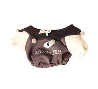 niannyyhouse Tutina intera per bambole, 10-15 cm, 20 cm, con imbottitura in peluche, accessorio per vestire (nero, 10-15 cm)