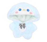 niannyyhouse Tutina per bambola di peluche, 10 cm, con pinguino, coniglio, orso, volpe, maiale, vestirsi (blu)
