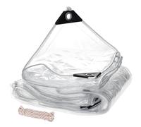 NIANXINN Telo Impermeabile Esterno Trasparente,0,35mm Teloni Protettivo PVC Multiuso Resistente UV Antistrappo,Copertura per Giardino Serra,Tettoie e Balconi,Personalizzate (3,7m x 6m)